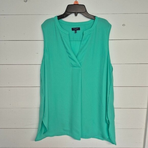 Kaari Blue Tops - Kaari Blue Sleeveless Mint Green Blouse XL Womens Top